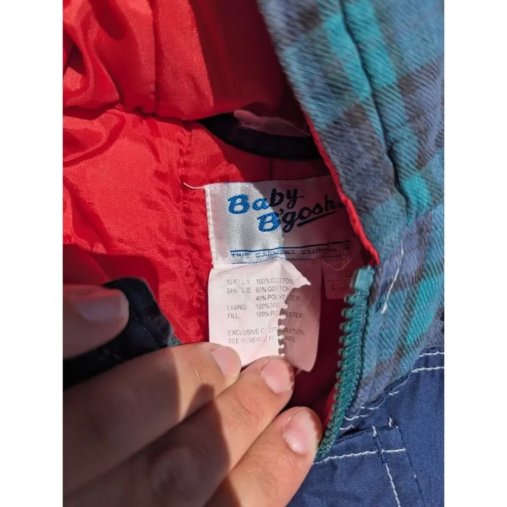 Vintage 90s Baby OshKosh B’Gosh insulated snowsuit winter outfit 24 months